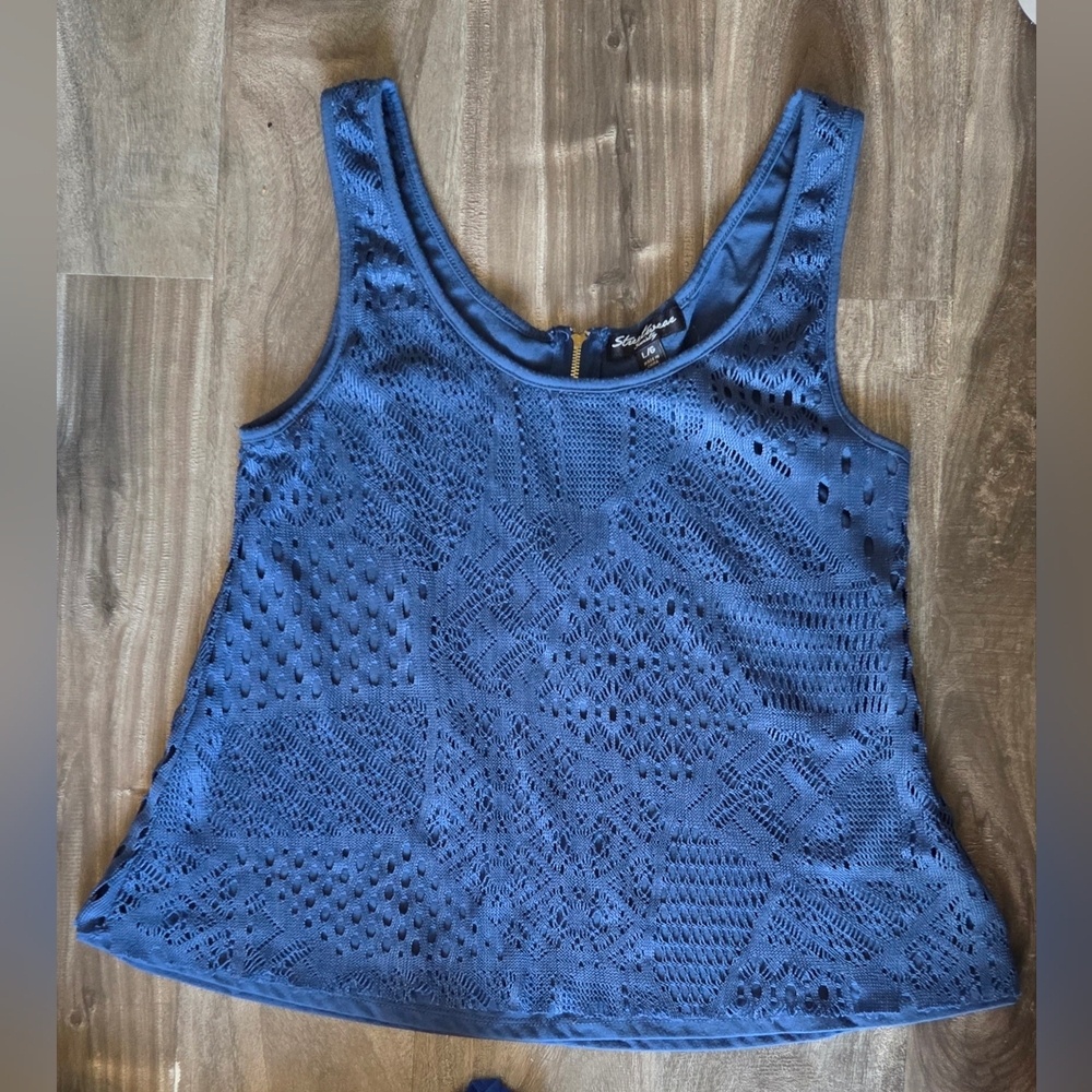 Streetwear Society Blue Cropped Tank Top